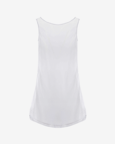 Bluza Lunga cu Maneci din Organza, Alba