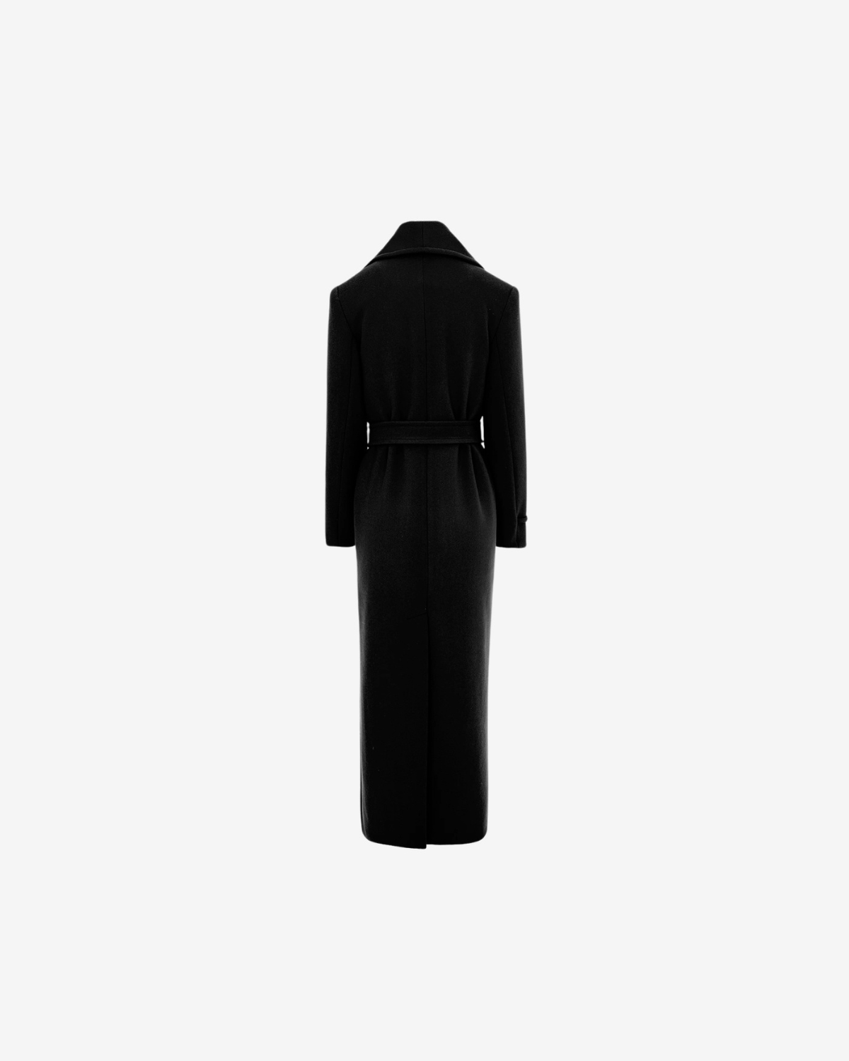 Palton Lung cu Cordon,Negru