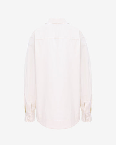 Men Off White Cotton Shirt
