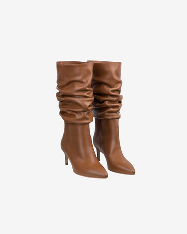 Cizme din Piele Naturala Eva, Caramel