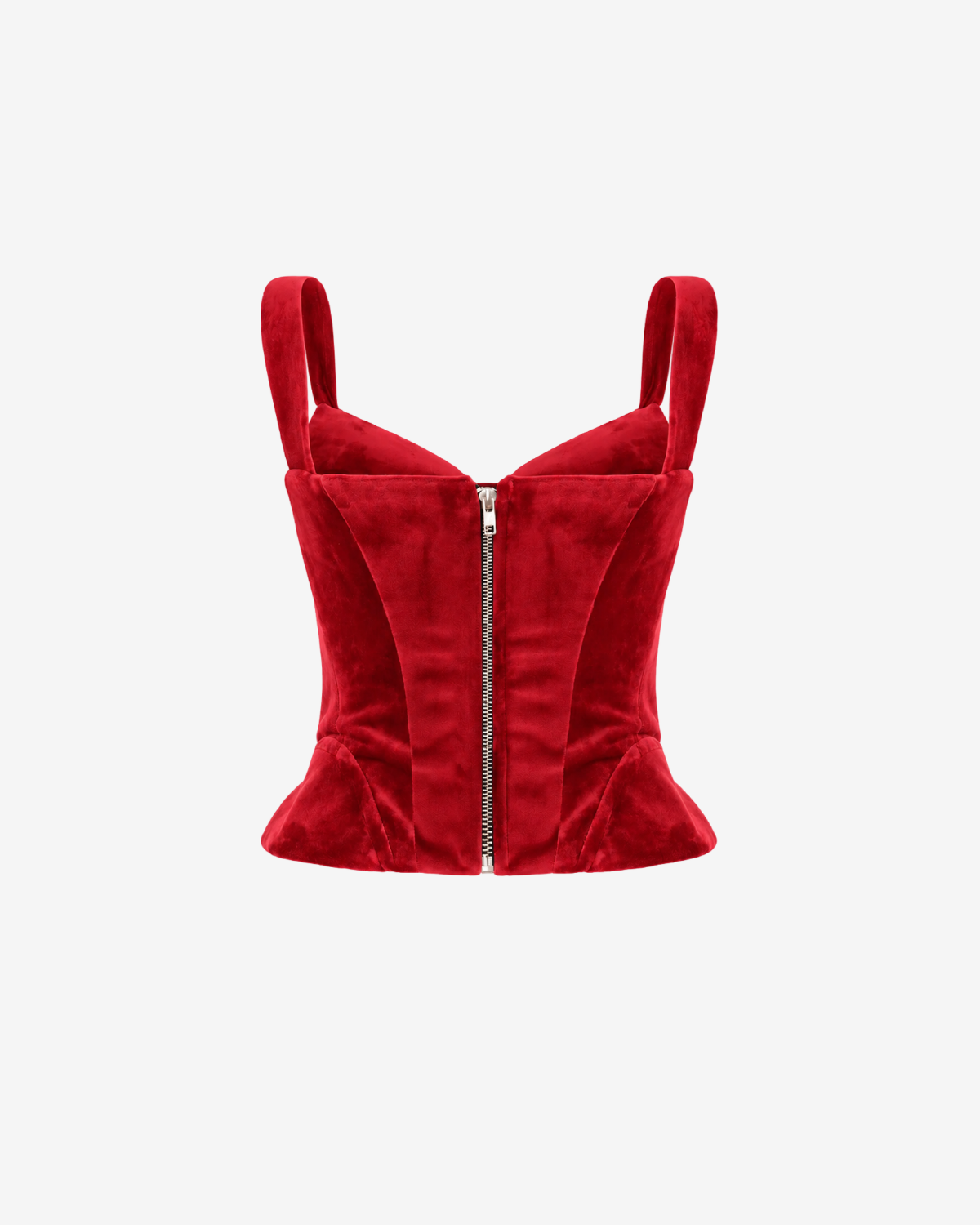 Corset Lili din Catifea, Rosu