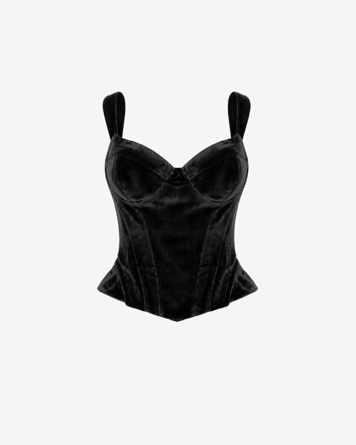 Corset Lili din Catifea, Negru