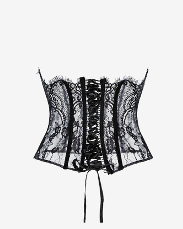 Corset "Chantilly", Black Swan