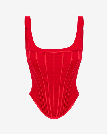 Corset Victoria din Bumbac, Rosu