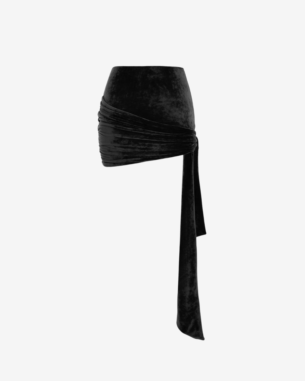 Fusta Mini Blankie din Catifea, Neagra