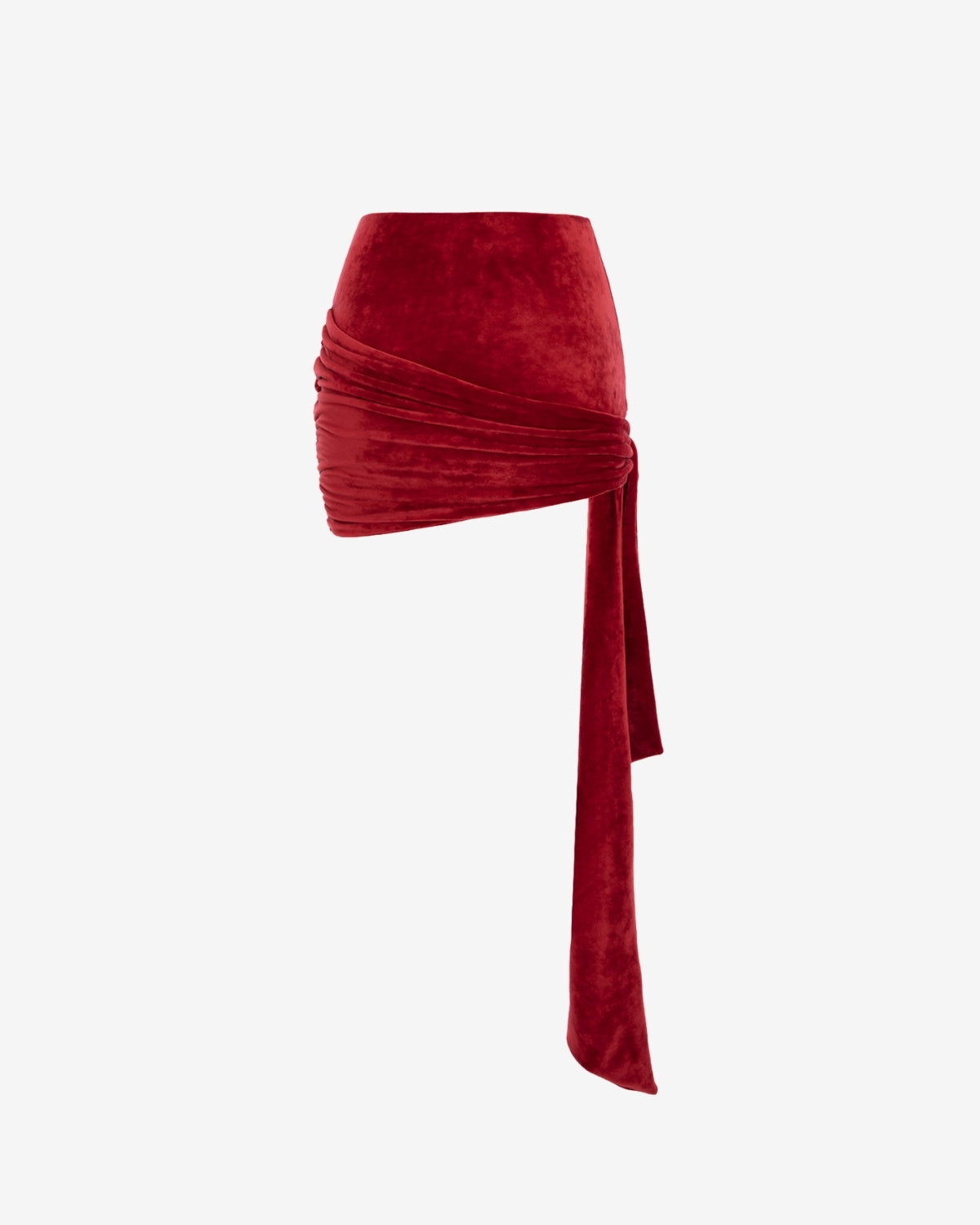 Fusta Mini Blankie din Catifea, Rosie