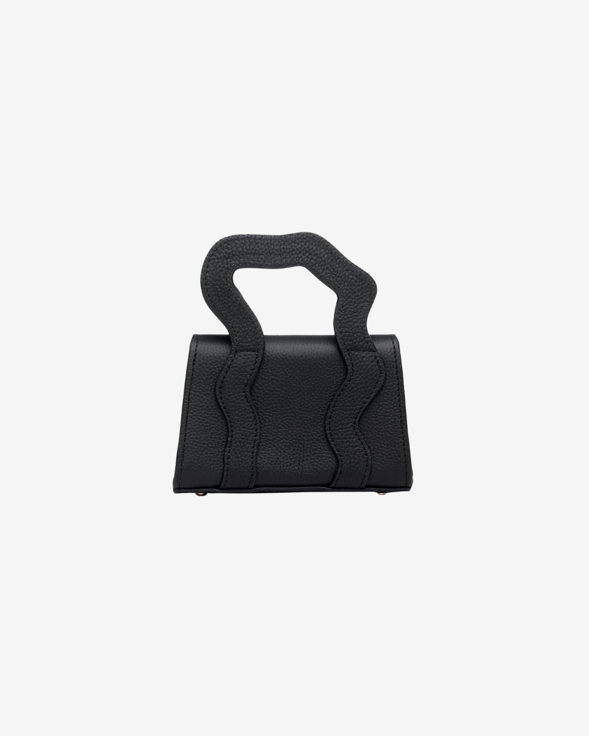Geanta de Piele "Baby Leak", Neagra, Brush