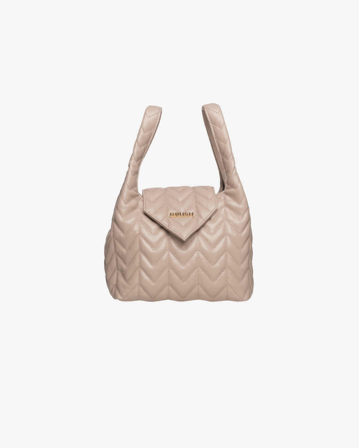 Geanta de Piele "Lulu", Taupe, Brush