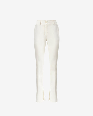 Pantaloni din Bumbac cu Cusaturi, Albi