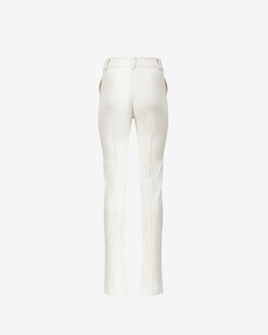 Pantaloni din Bumbac cu Cusaturi, Albi