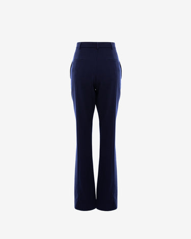 Pantaloni cu Talie Dubla, Albastru Inchis