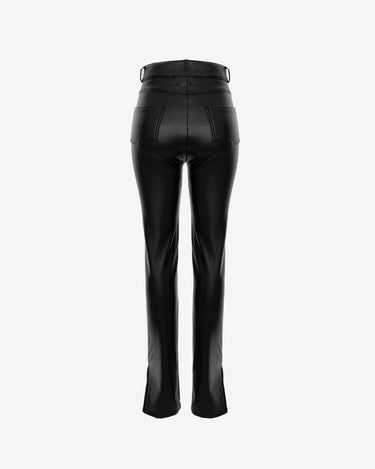 Pantaloni din Piele Ecologica, Negri