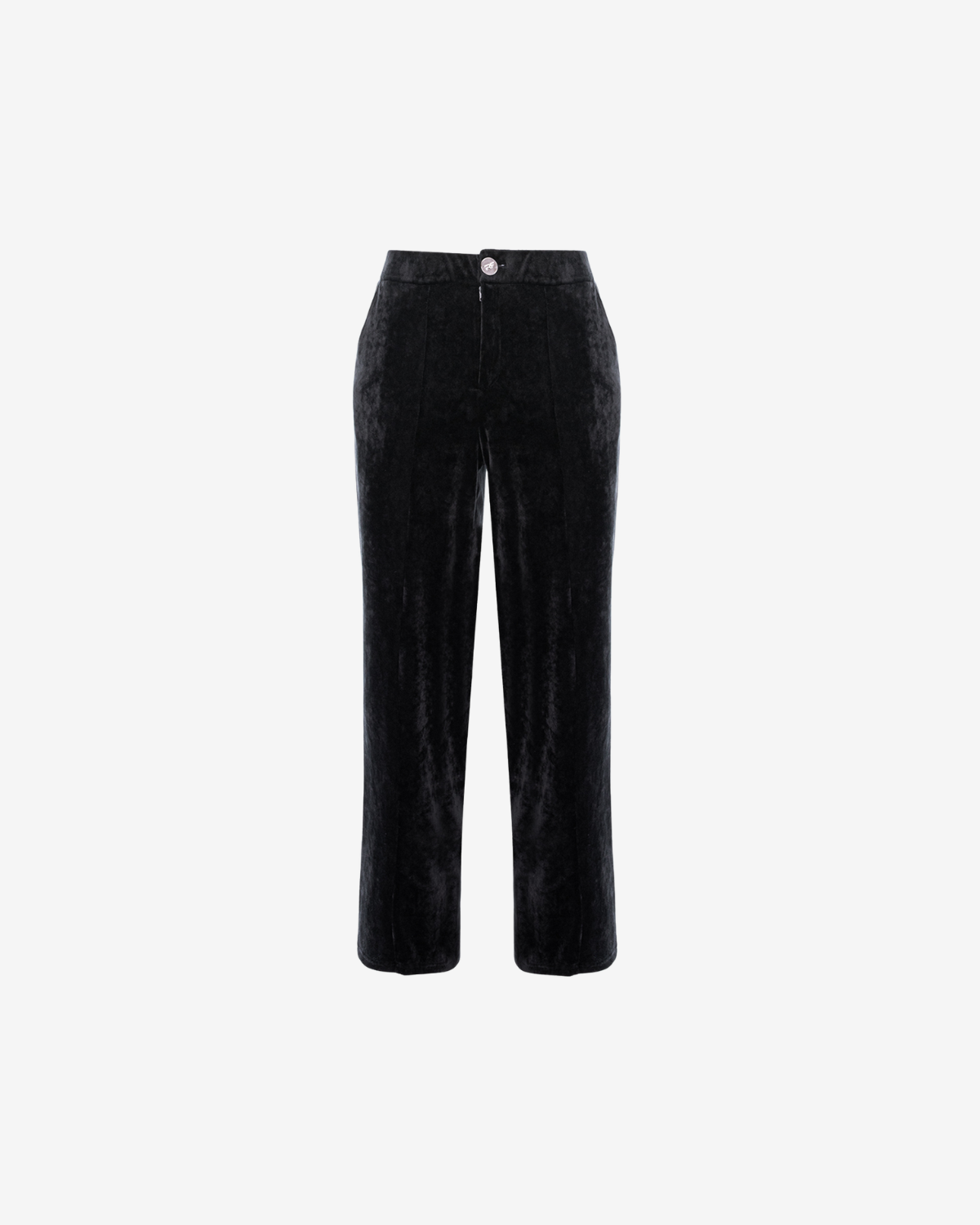 Pantaloni Drepti Blankie din Catifea, Negri