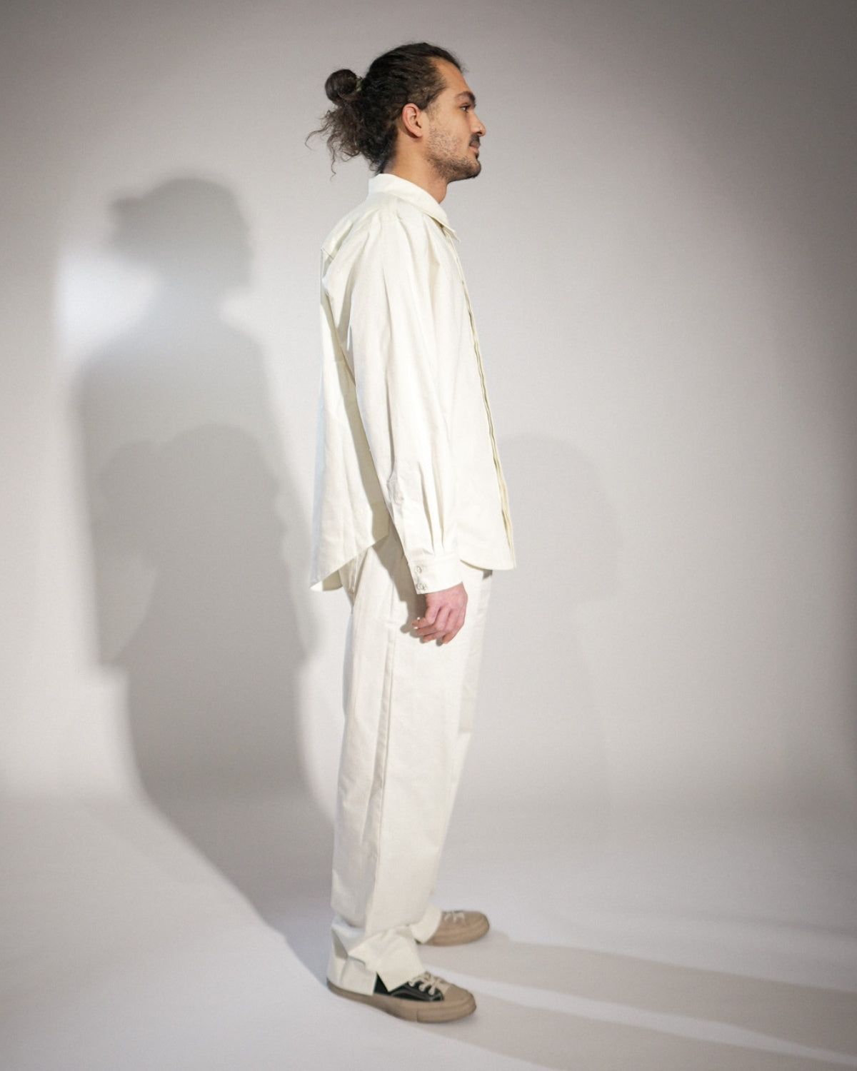 Pantaloni din Bumbac, Off White