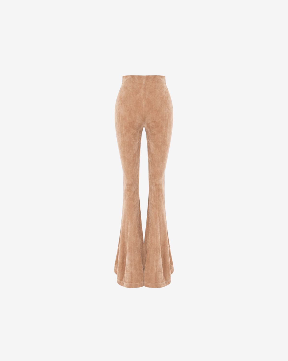 Pantaloni Trapez Blankie din Catifea, Bej