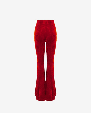 Pantaloni Trapez Blankie din Catifea, Rosi