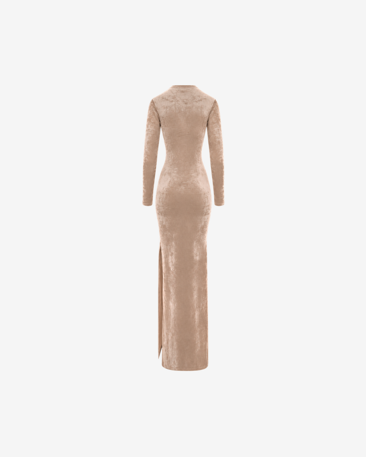 Rochie Maxi Blankie din Catifea, Latte
