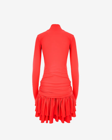 Rochie cu Trandafir Aplicat Silene, Rosie