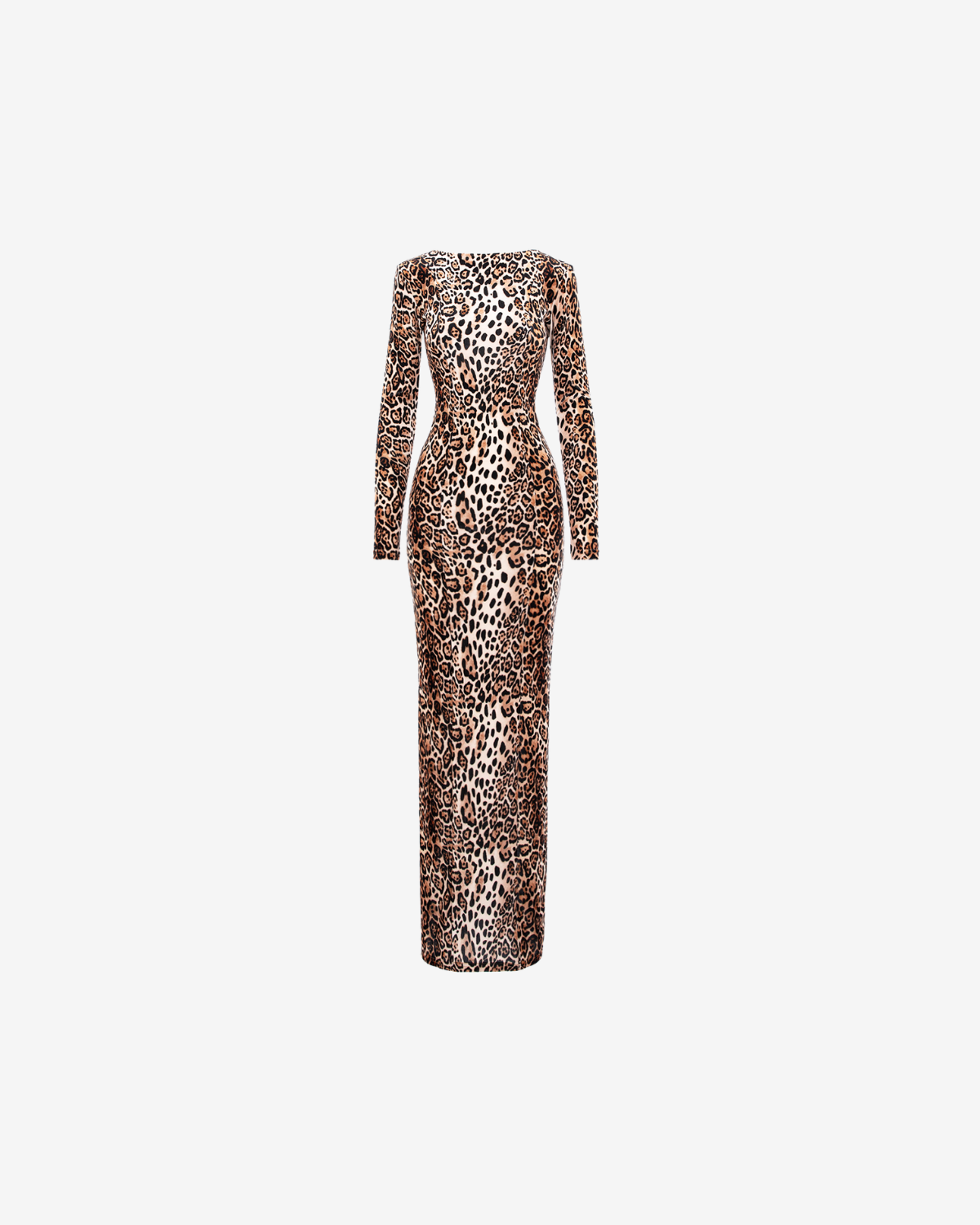 Rochie cu Spatele Gol Blankie din Catifea, Leopard