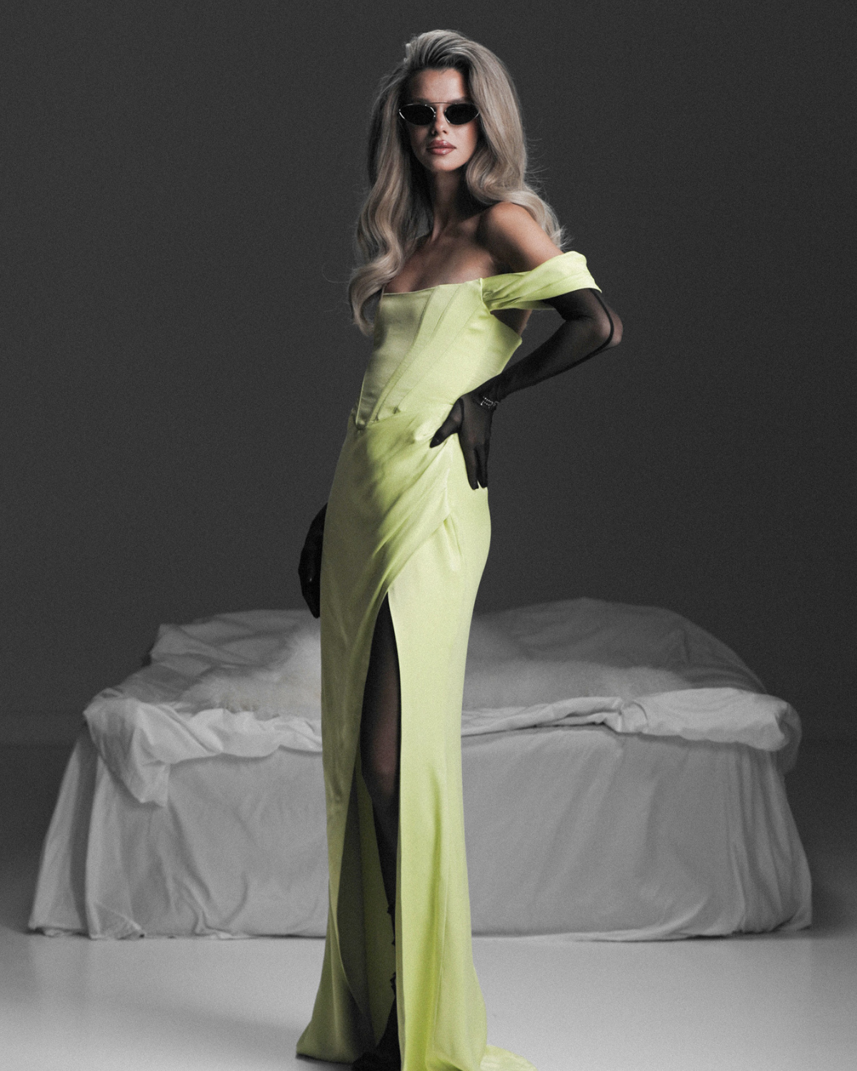 Rochie Victorian Swag, Lime