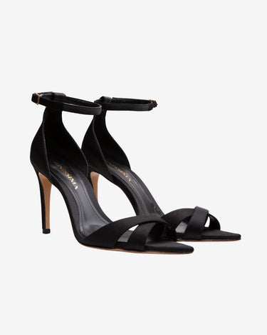 Sandale din Satin Thea, Negre
