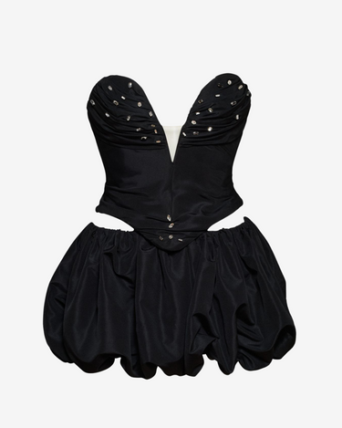 Set Corset si Fusta din Tafta, Negru