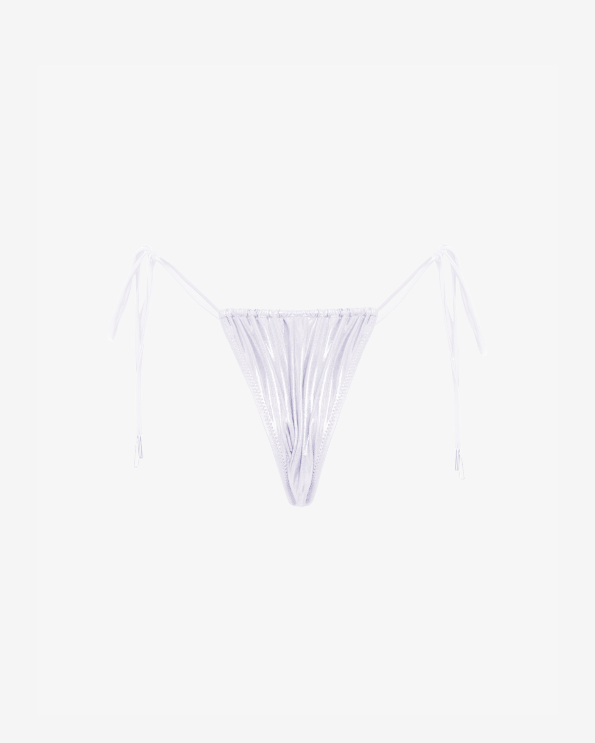 Slip de Baie Triunghi, Metallic White, INFSD