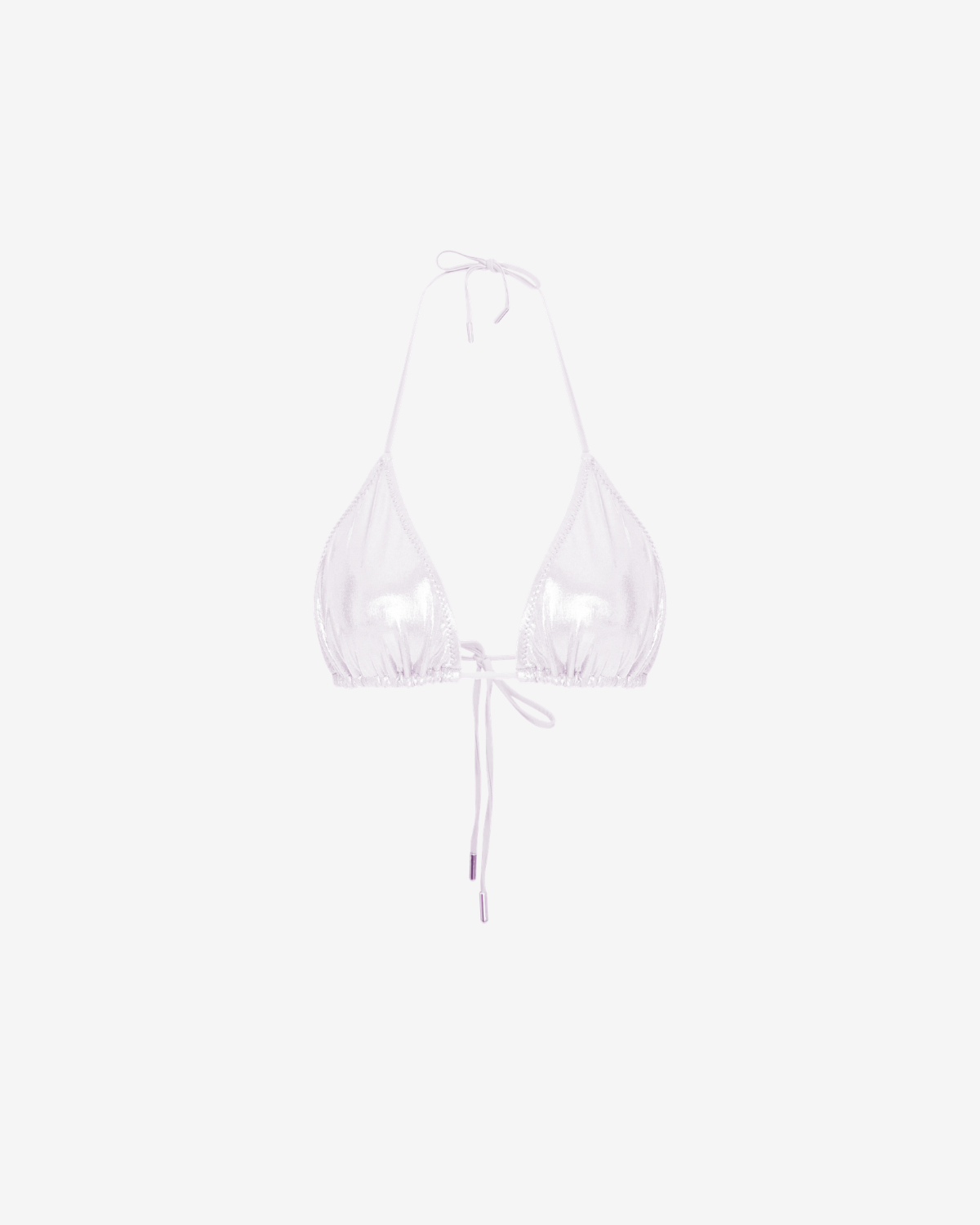 Sutien de Baie Triunghi, Metallic White, INFSD