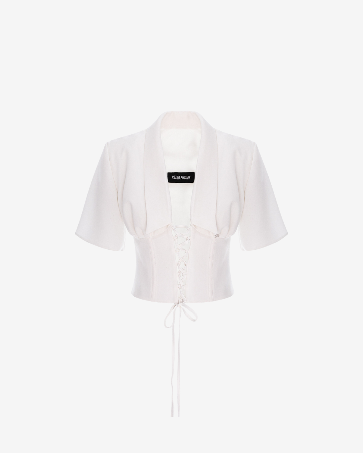 Top Lace Up, Alb