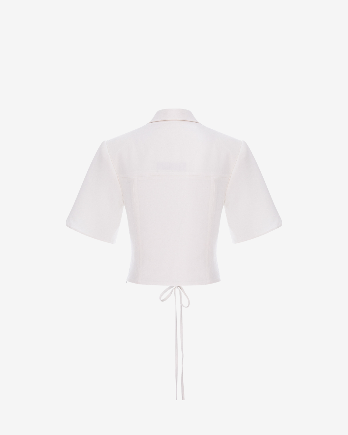 Top Lace Up, Alb