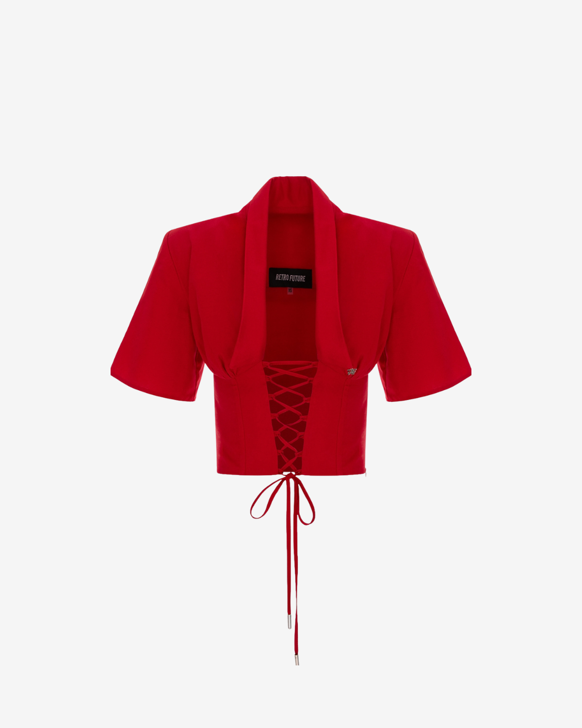Top Lace Up, Rosu