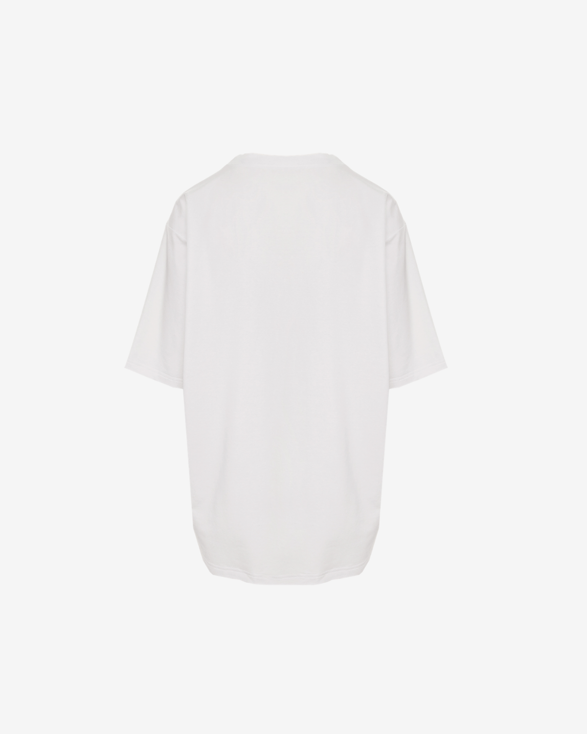 Tricou Oversized din Bumbac cu Logo, Alb, INFSD