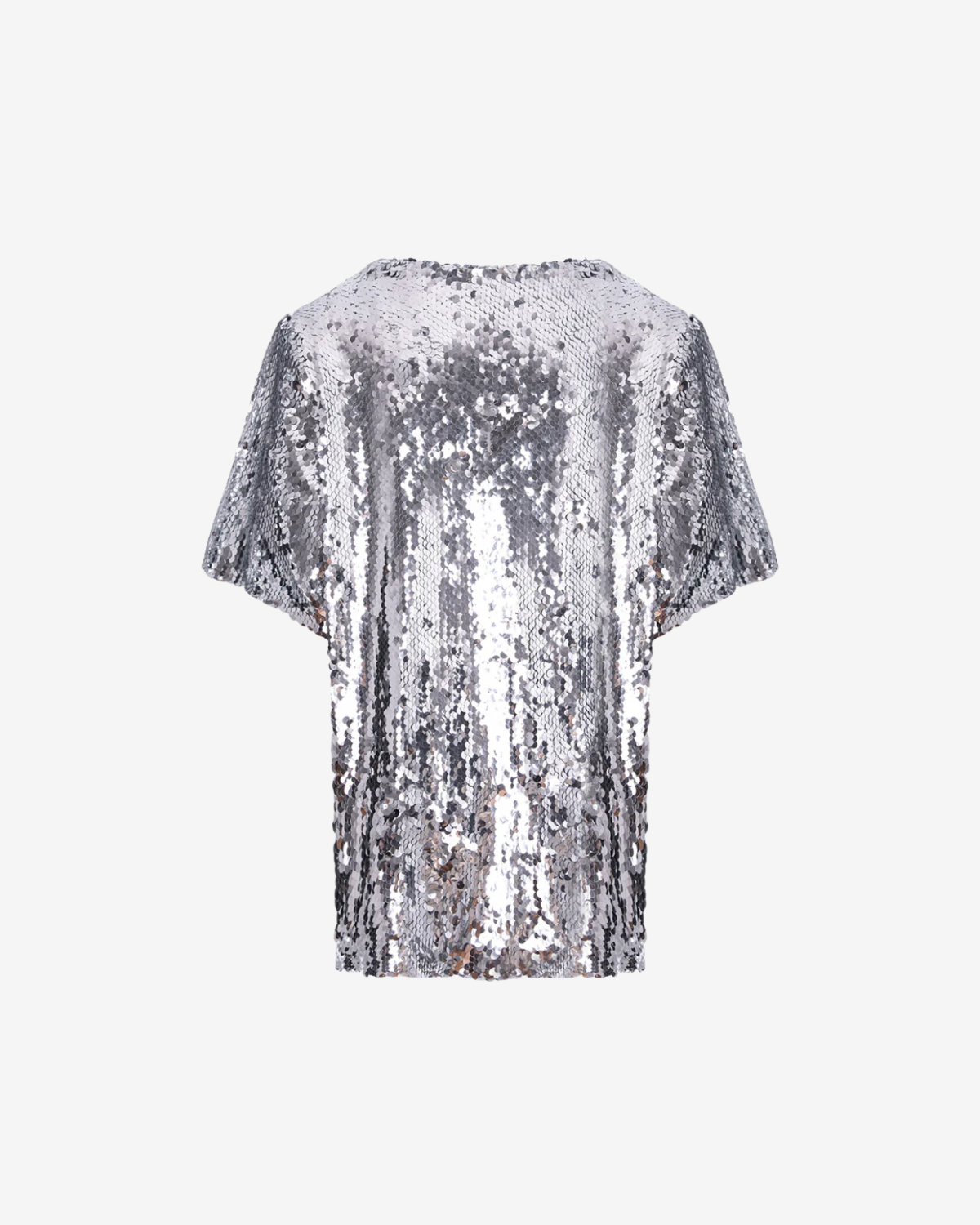 Tricou cu Paiete Argintii
