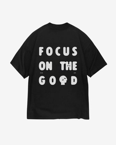Tricou Supradimensionat din Bumbac Focus, Negru