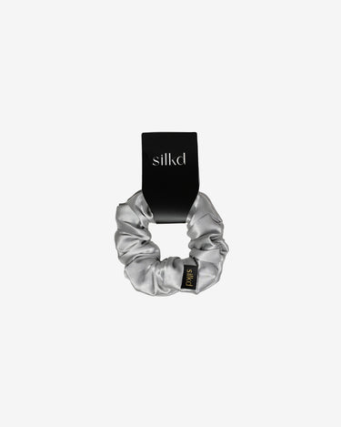 Elastic de Par din Matase, Gri Silver