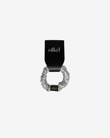 Elastic de Par din Matase S, Gri Silver