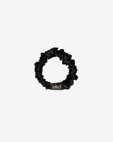 Elastic de Par din Matase S, Negru