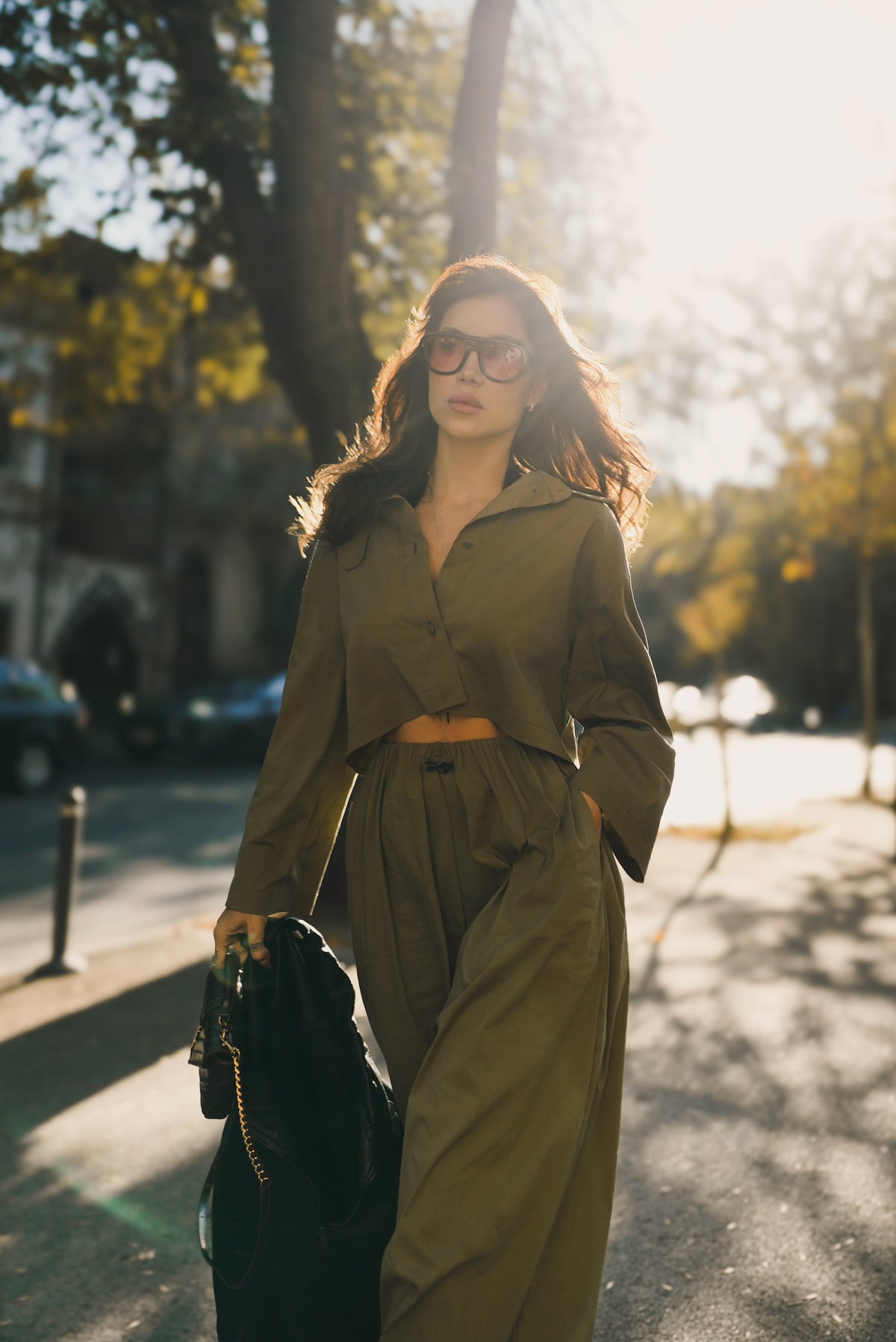 Pantaloni Balloon, Khaki
