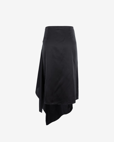 Fusta Midi din Satin Neagra