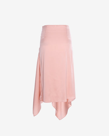 Fusta Midi din Satin, Roz