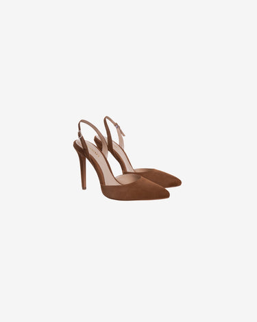 Pantofi din Piele Intoarsa "Alice", Camel