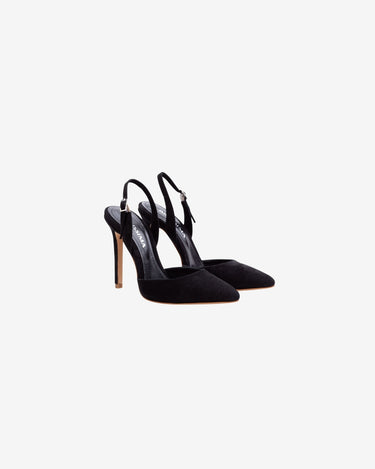 Pantofi din Piele Intoarsa "Alice", Negri