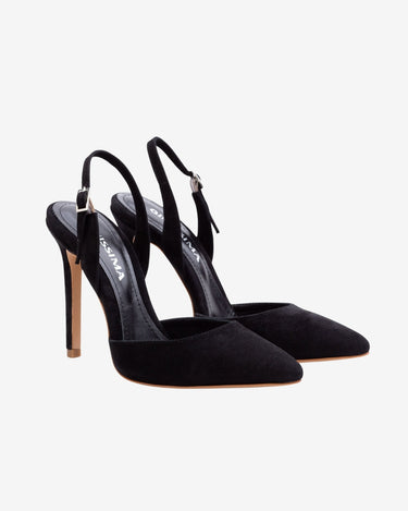 Pantofi din Piele Intoarsa "Alice", Negri