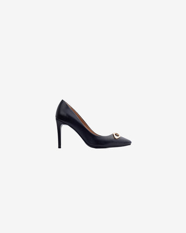 Pantofi Stiletto din Piele Naturala "Infinity", Negri