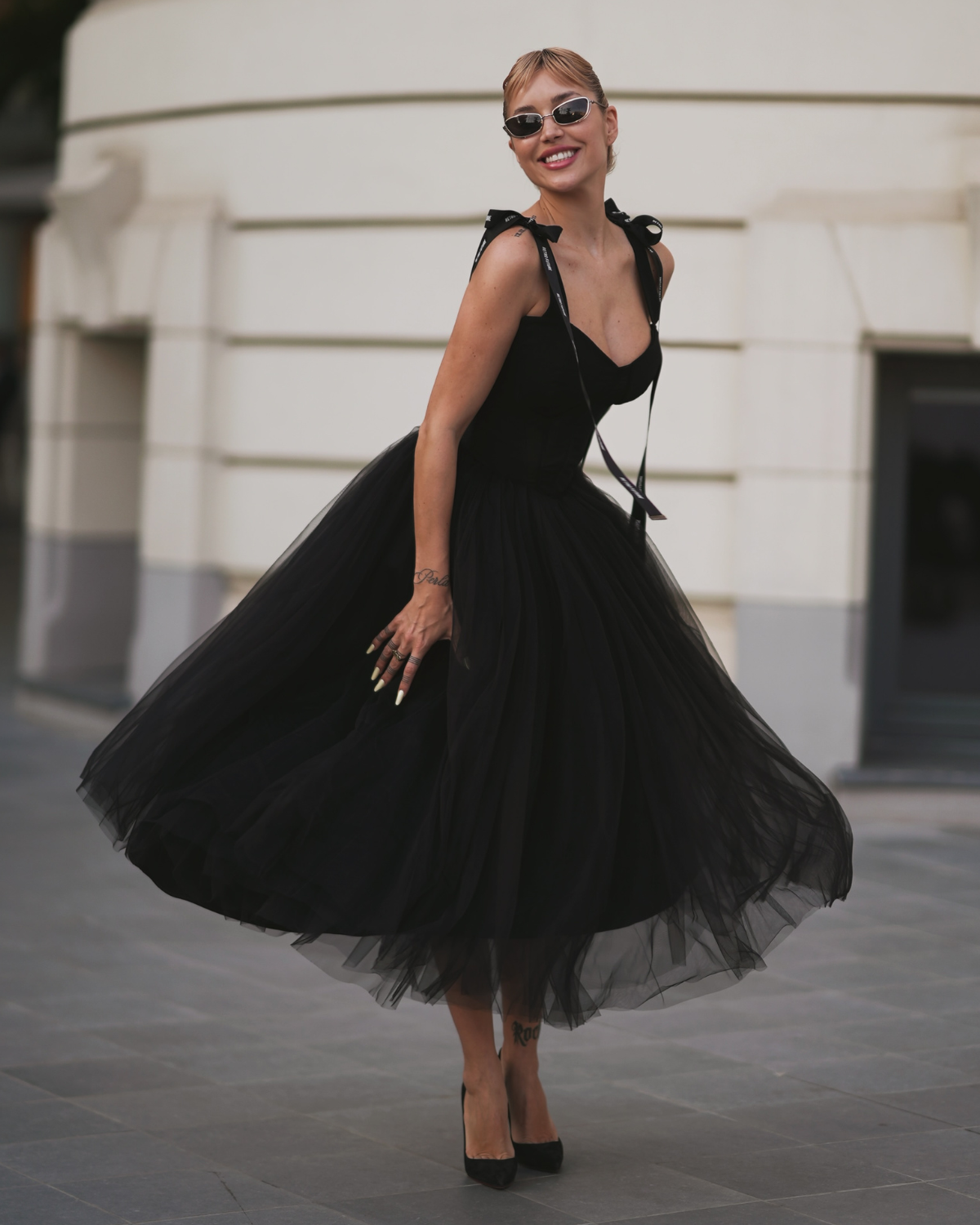 Rochie Tulle cu Corset Iconic, Neagra
