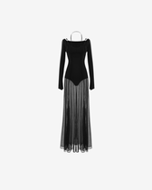 Rochie Lunga din Tulle "Firewall Veil", Neagra