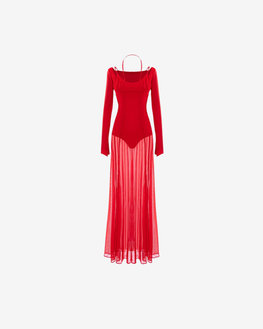 Rochie Lunga din Tulle "Firewall Veil", Rosie