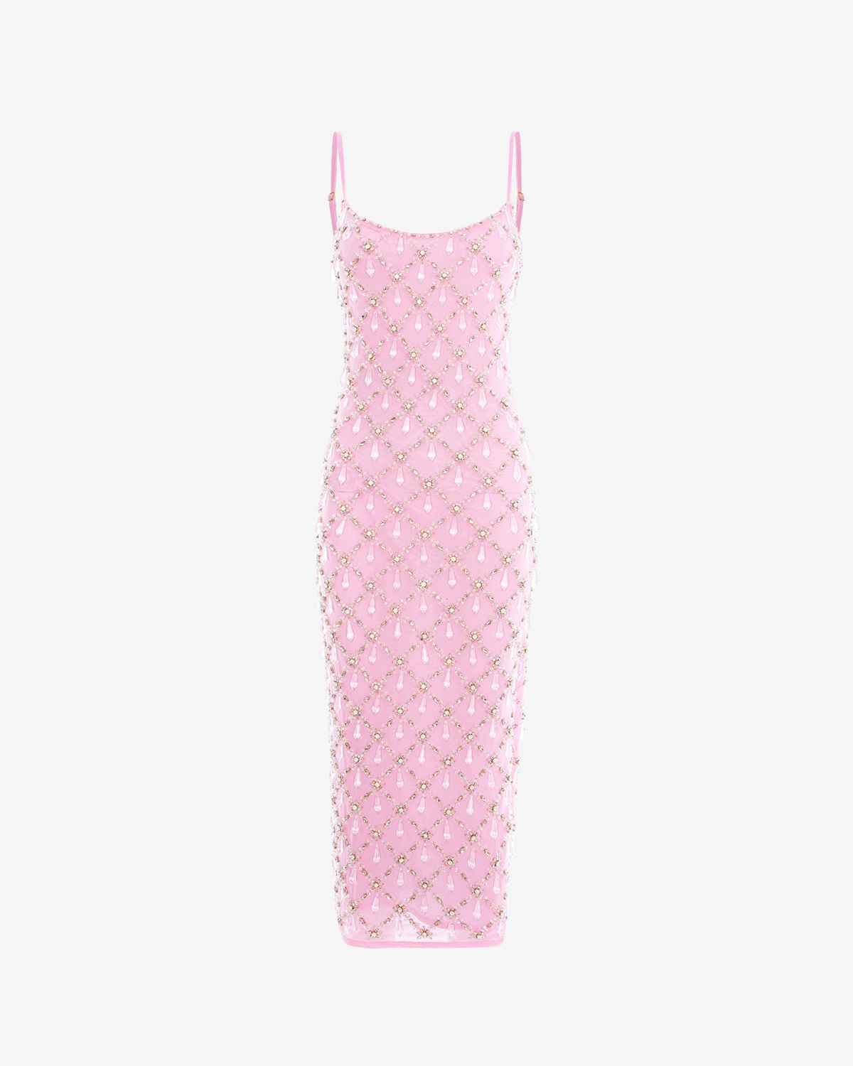 Rochie Maxi cu Cristale Calliope, Roz