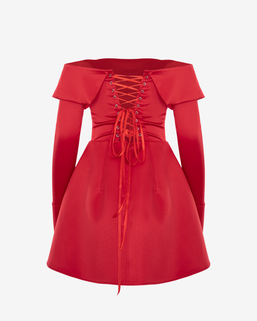Red Silk Long Dress