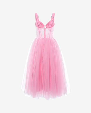 Rochie Tulle cu Corset Iconic, Roz